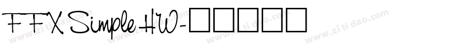 FFX Simple HW字体转换
